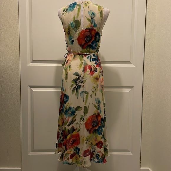 Haute Hippie Ruffle Wrap Dress in Floral Print, NWT - Picture 2 of 16